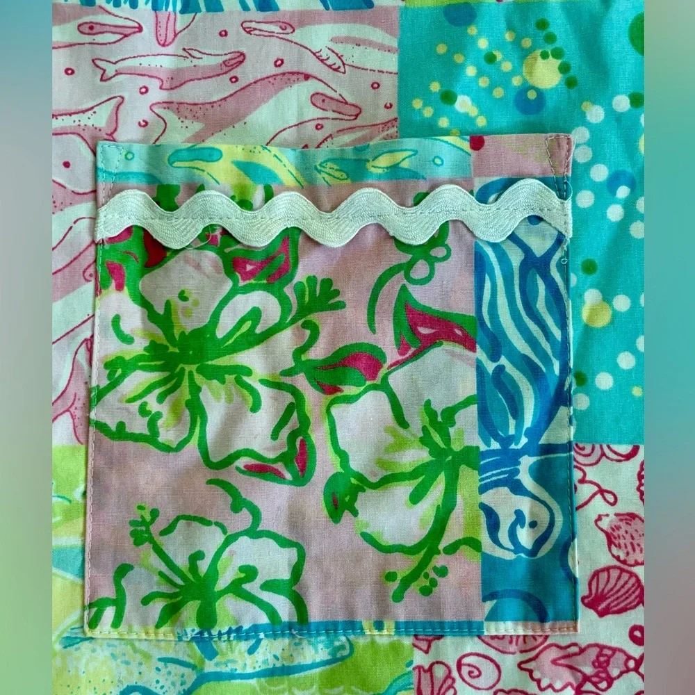 Adorable Lilly Pulitzer Sleeveless Shift Dress Size 6 Y2K Millennium Patch - Picture 5 of 8